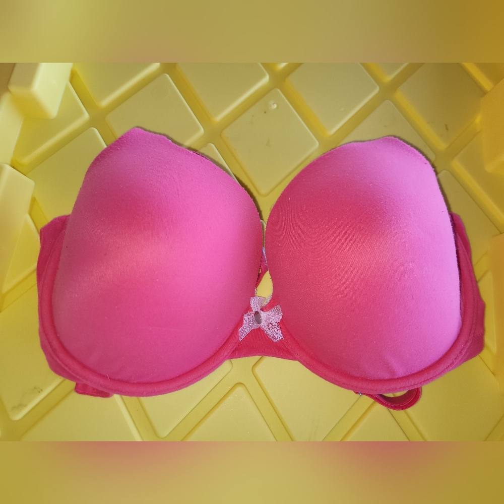 Victoria's Secret Vibrant Pink Bra with Lace Accent